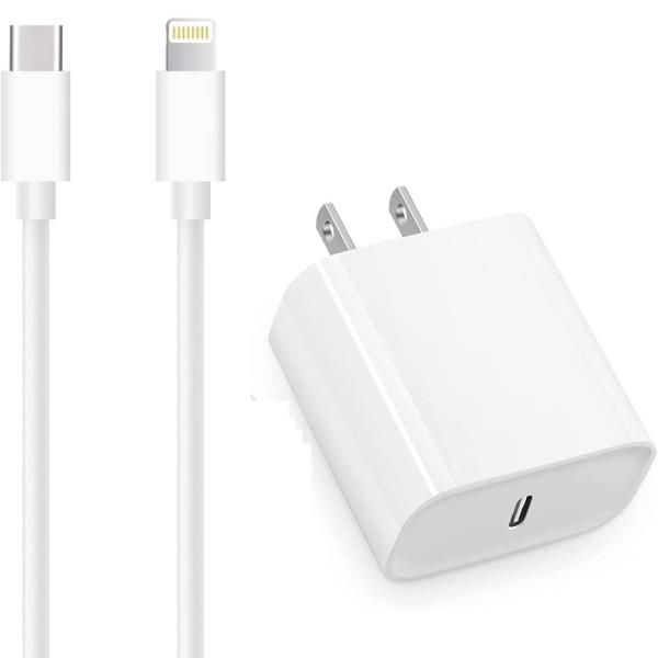 شارژر 20 وات آیفون 13 پرومکس اپل Apple Iphone 13Pro Max 20W USB-C Power Adapter to Lightning